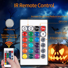 Carica l'immagine nel visualizzatore di Gallery, 2 Pezzi di Luci LED Sommergibili con Telecomando a Batteria, Luci Impermeabili RGB Multi Colore per Piscina, Base per Va