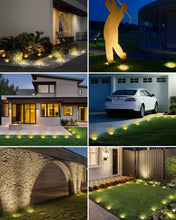 Carica l'immagine nel visualizzatore di Gallery, btfarm 8 Pezzi Luci Solari da Giardino, 8 LED Faretti Sepolta Solari a Led da Esterno, IP65 Impermeabile Lampade Faretto