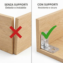 Carica l'immagine nel visualizzatore di Gallery, 20 Staffe Angolari 90°, Staffe a L Heavy Duty, 50×50×35 mm, con Viti