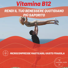 Carica l'immagine nel visualizzatore di Gallery, Vitamina B12 1000 mcg | 160 micro compresse masticabili alto assorbimento | | Gusto fragola | supporto fisico e mentale 