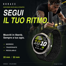Carica l'immagine nel visualizzatore di Gallery, HORACE Cinturino per Orologio a Strappo 20mm 22mm – Elastico, Morbido, Traspirante, a Sgancio Rapido – Unisex – Compatib