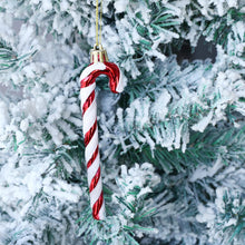 Carica l'immagine nel visualizzatore di Gallery, HERZWILD 12 decorazioni per albero di Natale a forma di bastoncini di zucchero, decorazioni palline natalizie (bianco-rosso)