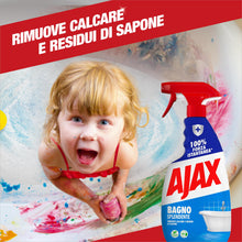 Carica l'immagine nel visualizzatore di Gallery, Ajax detersivo spray bagno splendente 10 Confezioni da 600 ml, Rimuove facilmente il 100% del calcare I Superfici del ba