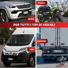 Carica l'immagine nel visualizzatore di Gallery, Autodomy Adesivi Targa Auto Kit da 4 Pezzi | Adesivo Copri Targa è Riflettente 45 x 98 mm | Adesivi Targhe Auto e Moto I