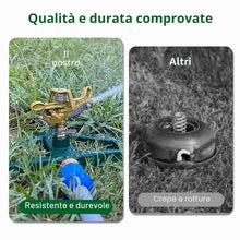 Carica l'immagine nel visualizzatore di Gallery, Irrigatore Automatico Giardino Rotante a 360°, Irrigatore a Pulsazione per Impieghi Gravosi con Base in Metallo Innaffia