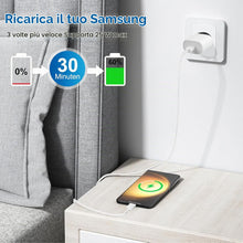 Carica l'immagine nel visualizzatore di Gallery, 25W Caricatore Rapido USB C con 2M Cavo per Samsung Galaxy S26 S25 S24 S23 S22 S21 Plus/FE/Ultra,S20,Caricabatterie Spin