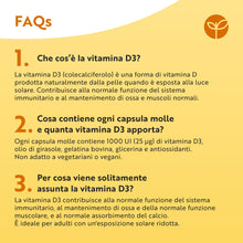 Carica l'immagine nel visualizzatore di Gallery, Nutravita Vitamina D3 1000 UI - 1 Anno