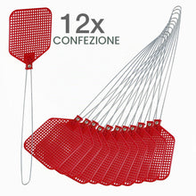 Carica l'immagine nel visualizzatore di Gallery, Paletta Mosche 12 Pezzi. Scacciamosche. Abbattimosca. Schiacciamosche. Manico in Ferro.