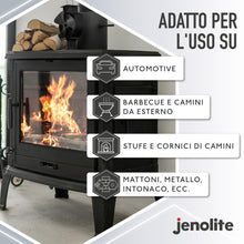 Carica l'immagine nel visualizzatore di Gallery, JENOLITE Directorust Vernice spray per barbecue e stufa - Nero opaco - Resistente alle alte temperature Fino a 650°C - 4