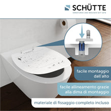 Carica l'immagine nel visualizzatore di Gallery, Sedile WC con abbassamento automatico, certificato TÜV, coperchio rimovibile in materiale infrangibile, facile da montar