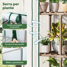 Carica l'immagine nel visualizzatore di Gallery, Bamworld Serra da Balcone, Mini Serra 3 Ripiani con Copertura in PE, Struttura in Eucalipto per Terrazzo e Balcone, Serr