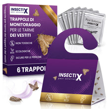 Carica l'immagine nel visualizzatore di Gallery, Trappole per Tarme dei Vestiti (6 Pezzi) | Trappole Adesive a Feromoni per Armadi, Cassetti &amp; Tappeti | Rilevamento Tarm