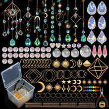 Carica l'immagine nel visualizzatore di Gallery, 400PCS Acchiappasole Cristallo,Crystal Suncatcher,Appendere Vetro Acchiappa Sole,Pendenti Prismi Cristallo,Appeso Arcoba
