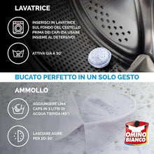 Carica l'immagine nel visualizzatore di Gallery, Omino Bianco Additivo Lavatrice Bianco Vivo Idrocaps, 10 Caps x 4
