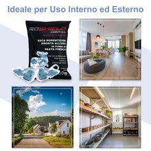 Carica l'immagine nel visualizzatore di Gallery, Roshield Super Forte Veleno per Topi e Ratti, Veleno per Topi Professionale, Esca Topicida Ratticida in Bustine di Pasta