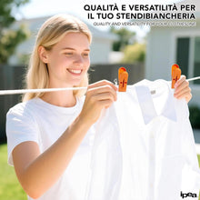 Carica l'immagine nel visualizzatore di Gallery, IPEA Mollette per il Bucato con Cestino in Plastica - 36 PEZZI - Super Leggero con Ganci - Mollette Colorate con Cestello per Appendere e Stendere Vestiti, Biancheria, Accessori - Stendibiancheria