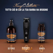 Carica l'immagine nel visualizzatore di Gallery, King C. Gillette Kit Regolabarba Uomo, Rasoio Elettrico con Accessori, Nero