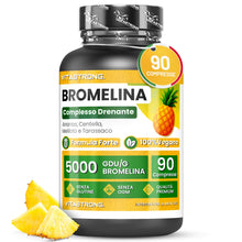Carica l'immagine nel visualizzatore di Gallery, Bromelina Complesso Drenante Forte 5000+2500 GDU Centella Tarassaco 90 cpr