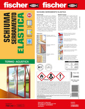 Carica l'immagine nel visualizzatore di Gallery, Fischer PUP E 750 Schiuma Poliuretanica ad Elevata Elasticità per Serramenti, Finestre, Telai, Porte, Isolante e Riempit
