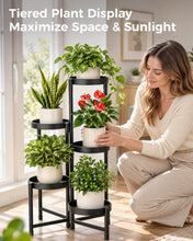 Carica l'immagine nel visualizzatore di Gallery, Bamworld Porta piante da interno in metallo a 5 livelli, supporto stabile per piante da interno ed esterno, design moder
