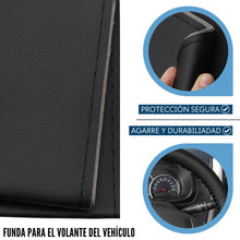 Carica l'immagine nel visualizzatore di Gallery, AUTOZOCO Coprivolante con aghi e filo, coprivolante da cucire per diametro 37/38 cm, protezione volante auto, antiscivol