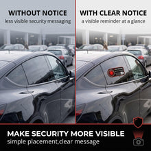 Carica l'immagine nel visualizzatore di Gallery, 8 Pezzi Adesivi per Dash Cam – Segnale di Avviso Presenza Telecamera in Vinile per Auto e Veicoli – Vetrofanie Resistent