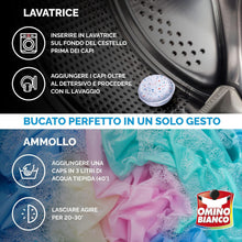 Carica l'immagine nel visualizzatore di Gallery, Omino Bianco Additivo Lavatrice Totale 5 Azioni in 1 Idrocaps, 10 Caps x 4