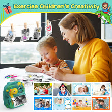 Carica l'immagine nel visualizzatore di Gallery, Macchina Fotografica Bambini Istantanea, CAMCLID 2,4 Pollici Fotocamera Bambini con 32GB Scheda, 12MP/1080P Fotocamera Digitale Bambini Dinosauro, Regali per Ragazzi Ragazze da 3-12 Anni (Verde)