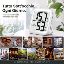 Carica l'immagine nel visualizzatore di Gallery, Antonki 2 Pezzi Termometro Ambiente Interno Igrometro Umidità Casa - Bianco