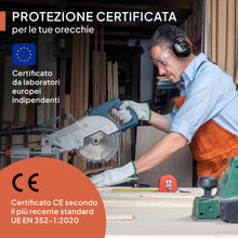 Carica l'immagine nel visualizzatore di Gallery, Senner ® WorkPro Ultra | Cuffie Antirumore per Lavoro e Tempo Libero – Paraorecchie di Sicurezza Regolabili, Cancellazio