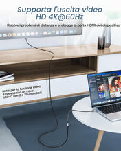 Carica l'immagine nel visualizzatore di Gallery, RAVIAD Prolunga USB C Maschio Femmina 50CM, 100W Cavo USB 3.2 Prolunga