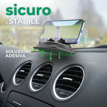 Carica l'immagine nel visualizzatore di Gallery, Car Smarter Holder – Supporto Adesivo per Cruscotto, Compatibile con Smartphone, Rotazione 360°, Installazione Facile, V