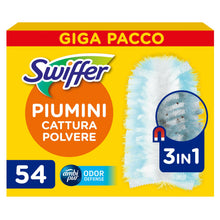 Carica l'immagine nel visualizzatore di Gallery, Swiffer Duster, Ricariche Piumini Catturapolvere, 54 Panni, Giga Pack