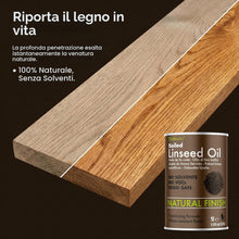 Carica l'immagine nel visualizzatore di Gallery, Materialix Olio di lino bollito, impregnazione naturale per legno, asciugatura rapida, impermeabile, 1L