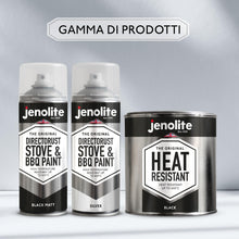 Carica l'immagine nel visualizzatore di Gallery, JENOLITE Directorust Vernice spray per barbecue e stufa - Nero opaco - Resistente alle alte temperature Fino a 650°C - 4