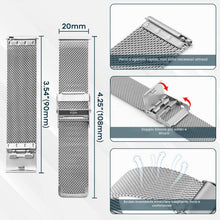 Carica l'immagine nel visualizzatore di Gallery, Cinturino in Metallo Compatibile con Amazfit Active2/Active/GTS4/GTS3/GTS2/GTS, Bracciali di Ricambio in Acciaio Inox da