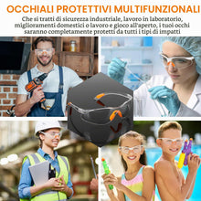 Carica l'immagine nel visualizzatore di Gallery, 15 Pezzi Occhiali di Sicurezza Trasparenti, Occhiali Protettivi da Lavoro Laboratorio Chimica, Occhiali di Protezione co