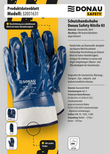 Carica l'immagine nel visualizzatore di Gallery, DONAU SAFETY Guanti da lavoro in nitrile completamente rivestito/blu scuro/taglia 10, 12 paia/guanti/impermeabile resist