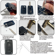 Carica l'immagine nel visualizzatore di Gallery, SUPALAND Guscio Chiave di Ricambio a 2 Tasti Per Telecomando Auto Con Lama Hu83 CE0536 PerCitroen C2 C3 C4 C5 C6 C8 Pica