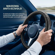 Carica l'immagine nel visualizzatore di Gallery, Copri volante per auto in Pelle, Coprivolante Auto Universale da 37-39 cm, Antiscivolo e Traspirante, Proteggi Volante c