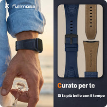Carica l'immagine nel visualizzatore di Gallery, Fullmosa Cinturino per Apple Watch Ultra 4/3/2/1 49/46/44mm in Vera Pelle