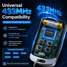 Carica l'immagine nel visualizzatore di Gallery, Telecomando Cancello Universali,4 PCS Telecomando 433 mhz Universale