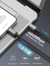 Carica l'immagine nel visualizzatore di Gallery, Acecene Cavo di Ricarica per iPhone 1m [2 pezzi], Cavo di Ricarica Rapida per iPhone da USB C a Lightning Certificato MF