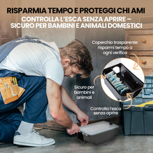 Carica l'immagine nel visualizzatore di Gallery, Trappola per Ratti e Topi per Esca Rodenticida – Set da 2 Box Bloccabili con Coperchio Trasparente, Resistente alle Inte