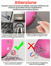 Carica l'immagine nel visualizzatore di Gallery, Cavo di ricarica di ricambio magnetico USB DC da 2,7 m - (5 mm/0,2 pollici)