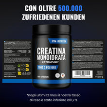 Carica l'immagine nel visualizzatore di Gallery, Creatina Monoidrata Polvere – 1 kg (1000 g)