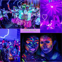 Carica l'immagine nel visualizzatore di Gallery, Lampadina nera UV da 10 W, luce viola, E27 Black Night Light Bulb 395 nm Black Light Light for Body Paint, Children's Bi