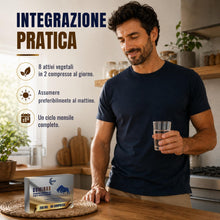 Carica l'immagine nel visualizzatore di Gallery, Integratore Uomo 60 Compresse – Maca, Ashwagandha, Ginseng, Zinco, B6 e B12
