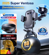 Carica l'immagine nel visualizzatore di Gallery, Coolpow Porta Cellulare Auto [Ventosa Ultra Potente] Supporto Telefono Auto