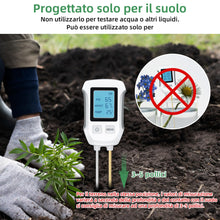 Carica l'immagine nel visualizzatore di Gallery, Mcbazel Misuratore PH del Suolo 3 in 1, Test del Suolo a Base Acida Rilevamento Temperatura umidità Tester di umidità co